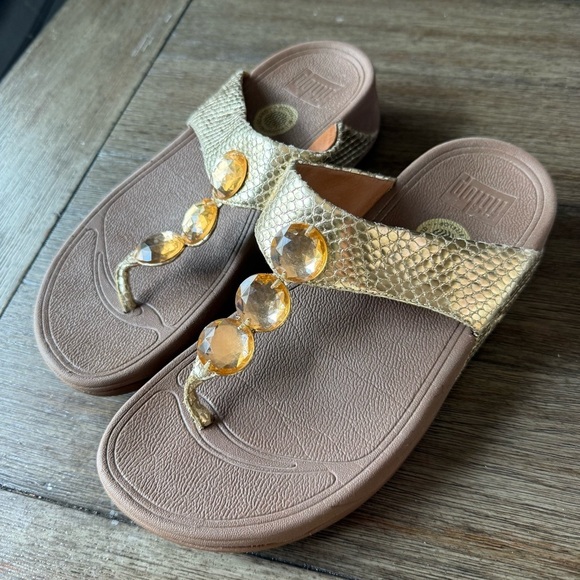 Fitflop Shoes - Gold jewel fitflops